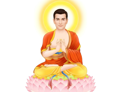 Elegant american woman buddha sitting on a pink lotus with golden halo ppxstar spiritual art | people ​planet  x star