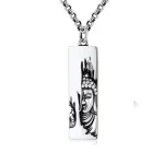 Ppxstar amulet protection buddha pendant necklace front view | people ​planet  x star