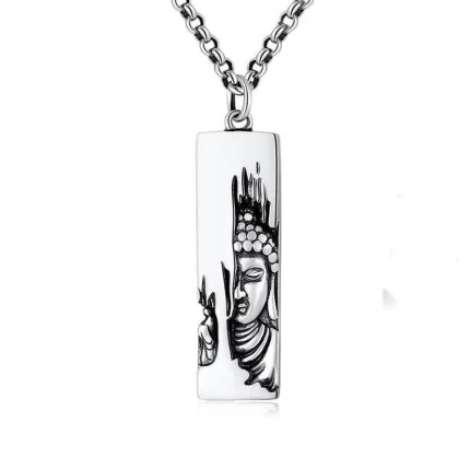 ppxstar amulet protection buddha pendant necklace front view