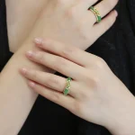 Ppxstar closeup chalcedony cabochon gold plated rim | people ​planet  x star