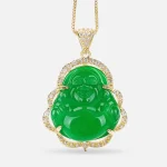 Ppxstar jade buddha necklace front view pendant | people ​planet  x star