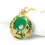 Ppxstar jadeite necklace front view on velvet | people ​planet  x star