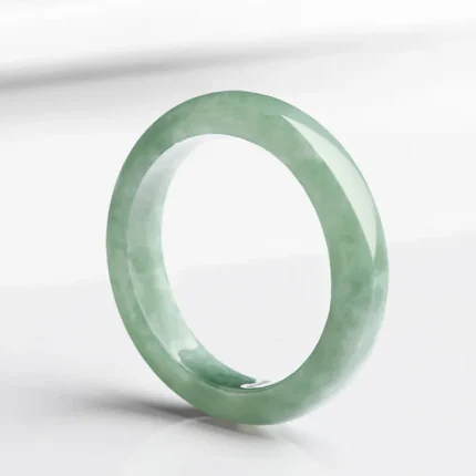 ppxstar jadeite ring natural green front view