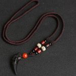 Ppxstar jewelry with obsidian unisex protection necklace front view | people ​planet  x star