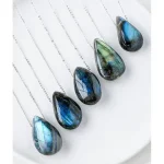 Ppxstar labradorite jewelry polished blue green glow macro | people ​planet  x star