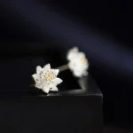 Ppxstar lotus earrings side angle detail | people ​planet  x star