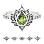 Ppxstar lotus talisman ring labradorite blessing | people ​planet  x star