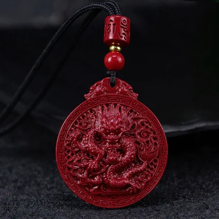 ppxstar new dragon chinese red dragon pendant front view
