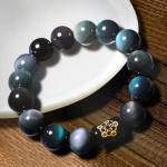 Ppxstar obsidian bracelet spiritual protection jewelry | people ​planet  x star