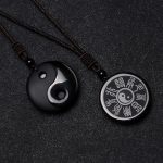 Ppxstar spiritual necklaces obsidian yin yang pendant closeup | people ​planet  x star