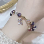 Ppxstar stone bracelet gold bead bracelet clasp detail | people ​planet  x star