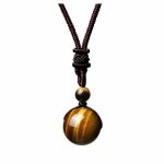 Ppxstar tiger eye necklace hand knotted cord detail | people ​planet  x star