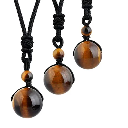ppxstar tiger eye necklace protection amulet front view