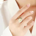 Ppxstar white jadeite ring jewelry lifestyle | people ​planet  x star
