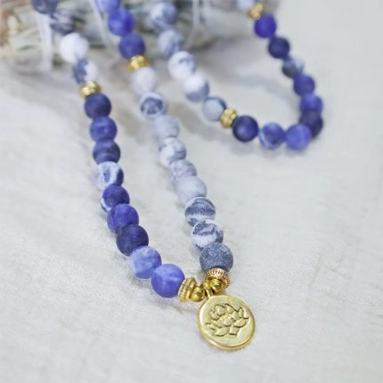 ppxstar energy bracelet calming blue beads on wrist