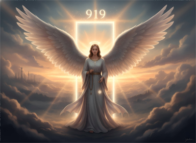 919 angel number appearing on watch with mala beads for spiritual protection | people ​planet  x star