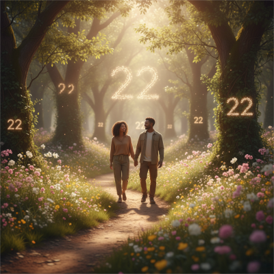 Gold angel number 222 pendant necklace symbolizing biblical unity and love