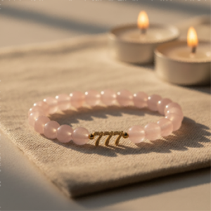 Ppxstar custom beaded bracelet with a subtle number charm angel number inspired