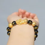 Ppxstar gold bead bracelet accent detail | people ​planet  x star