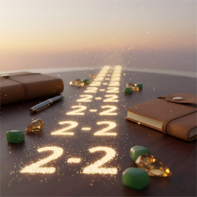 Seeing 222 sign with feather and moonstone glow gentle guidance visual ppxstar