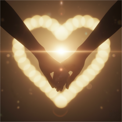 Two hands holding representing the 111 angel number meaning for love and twin flame connections